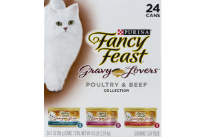 Purina Fancy Feast Gravy Lovers Poultry & Beef Collection - 24 CT
