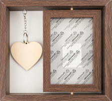 Фоторамка обертова дерево з вінтажним серцем 23*21*4см