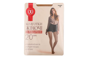 Колготи жіночі бежеві 20ден р.3 ТМ "1"