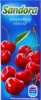 Нектар освітлений пастеризований вишневий Sandora т/п 200мл