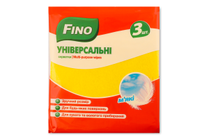 Серветки універсальні м'які Fino 3шт