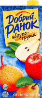 Сок с мякотью стерилизованный Яблоко-груша Добрий Ранок т/п 1л
