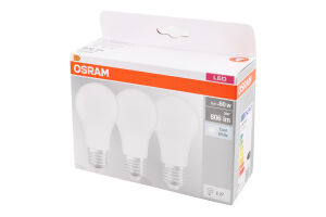 Лампа світлодіодна 8,5W 230V 4000К E27 BASECLA60 3шт Осрам