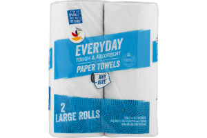 Ahold Everyday Paper Towels Any Size - 2 CT