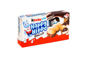 Вафля хрустящая с молочной и какао начинкой Happy hippo Biscuit Kinder к/у 5х20.7г