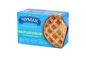 Маргарин 72% столовый Сливочный особый вкус Чумак м/у 250г