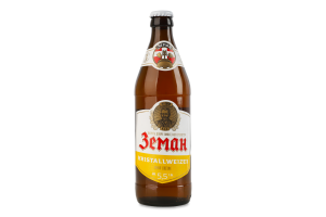 Пиво 0.5л 5.5% світле пшеничне фільтроване пастеризоване Kristallweizen Земан пл