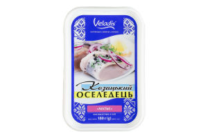 Оселедець філе-шматочки в олії Матьє Козацький Veladis б/ш п/у 180г