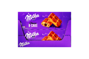 Пирожное бисквитное с шоколадной начинкой и кусочками молочного шоколада Choco&Cake Milka к/у 5х35г