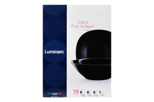 Сервіз Каріне Вайт енд Блек 19предметів артD2381 Люмінарк