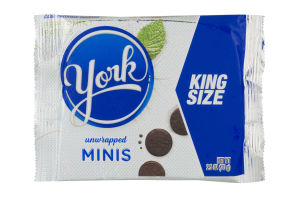 York Unwrapped Minis Dark Chocolate Covered Peppermint Patties Kings Size