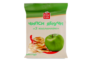 Чипси яблучні З кислинкою Fine Life м/у 40г