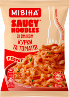 Лапша быстрого приготовления со вкусом курицы и томатов Saucy noodles Мівіна м/у 95г