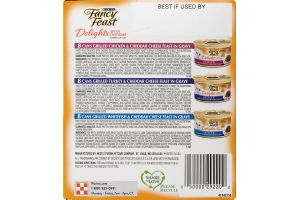 Purina Fancy Feast Delights With Cheddar Gourmet Cat Food Grilled Varieties - 24 CT