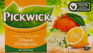 Чай фруктово-травяной ароматизированный Цитрус-бузина Fruit fusion Pickwick к/у 20х2г