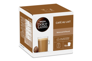 Напиток кофейный растворимый Cafe Au Lait Dolche Gusto Nescafe к/у 16х10г