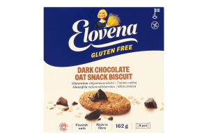 Галеты овсяные без глютена Dark chocolate Elovena к/у 162г