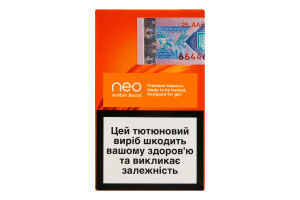Изделие табакосодержащее для электрического нагревания с фильтром Neo Demi Amber boost 20шт