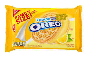 Lemon Oreo Sandwich Cookies Family Size