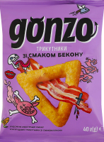 Трикутники кукурудзяні зі смаком бекону Gonzo м/у 40г