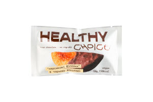 Філейки персикові сушені в чорному шоколаді Healthy Choice м/у 50г
