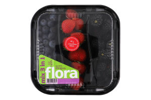 Микс ягод 3в1 Малина-клубника-голубика Flora п/у 375г