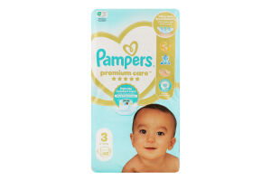 Підгузники дитячі 6-10кг 3 Premium Care Pampers 60шт
