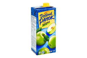 Нектар осветленный стерилизованный Яблоко Добрий Ранок т/п 1л