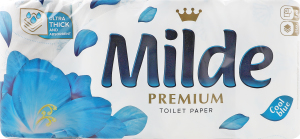 Туал. папір Milde 8 шт. Преміум Cool Blue 3-шар. И393 (Болгарія)