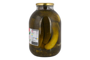 Огірки мариновані 3000г скло ТМ "1"