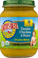 Earth's Best Organic Stage 3 Tender Chicken & Stars Chunky Blend