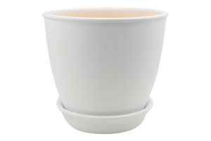 Горщик білий матовий кераміка 16*15*1,8см Духм'яна піч