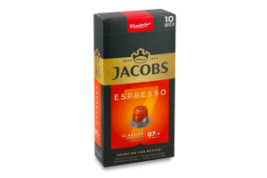 Кофе натуральный жареный молотый в капсулах Espresso 7 Classico Jacobs к/у 52г