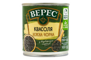 Фасоль черная стерилизованная Нежная Верес ж/б 200г