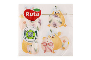 Серветки паперові Пасхальні етюди Мікс 33*33см 2шари 20шт Ruta