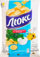 Чипсы картофельные со вкусом сметаны и зелени Люкс м/у 125г