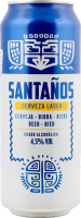 Пиво 500мл 4.5% светлое фильтрованное пастеризованное Santanos ж/б