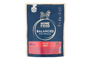 Корм д/собак середніх порід Premium Balanced Formula Яловичина 300г Home Food