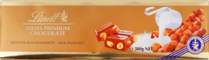 Шоколад молочний з фундуком Swiss Premium Lindt м/у 300г