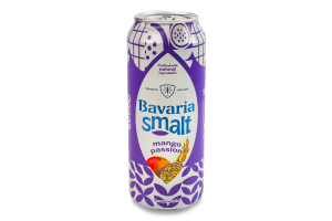 Напиток солодовый 0.5л 0% безалкогольный газированный Mango-passion Bavaria ж/б