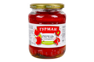 Перець солодкий маринований 700г твіст/б Гурман