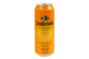 Пиво 0.5л 5% пшеничне нефільтроване Hefeweizen Schofferhofer з/б