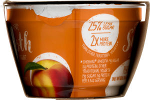 Chobani Smooth Low-Fat Classic Yogurt Peach - 2 PK