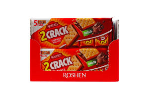 Печиво затяжне з шоколадною начинкою 2 Crack Roshen м/у 190г