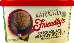 Friendly's Naturally Chocolate Peanut Butter Premium Ice Cream
