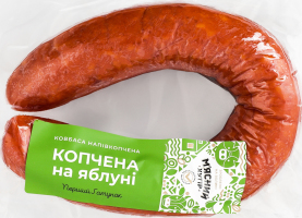 Ковбаса із м'яса птиці Копчена на яблуні М'ясний хутір п/к 1ґ кг