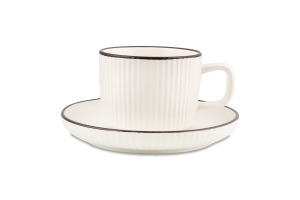 Чашка 220мл з блюдчем кераміка KYYW692