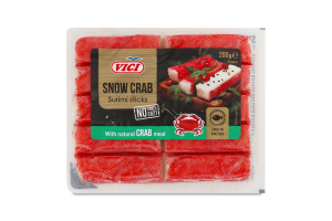Палочки крабовые замороженные с мясом натурального краба Snow crab Vici в/у 200г