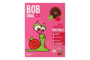 Конфеты фруктовые натуральные Яблоко-малина Roll Bob Snail к/у 10х10г