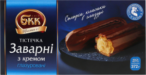 Пирожные глазированные Заварные с кремом Київ БКК к/у 372г